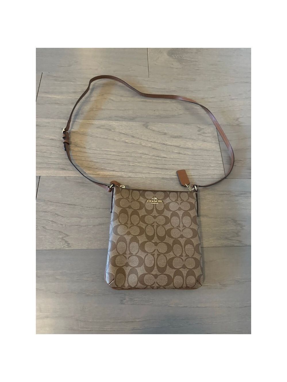 Coach Brown Monogram Crossbody Large